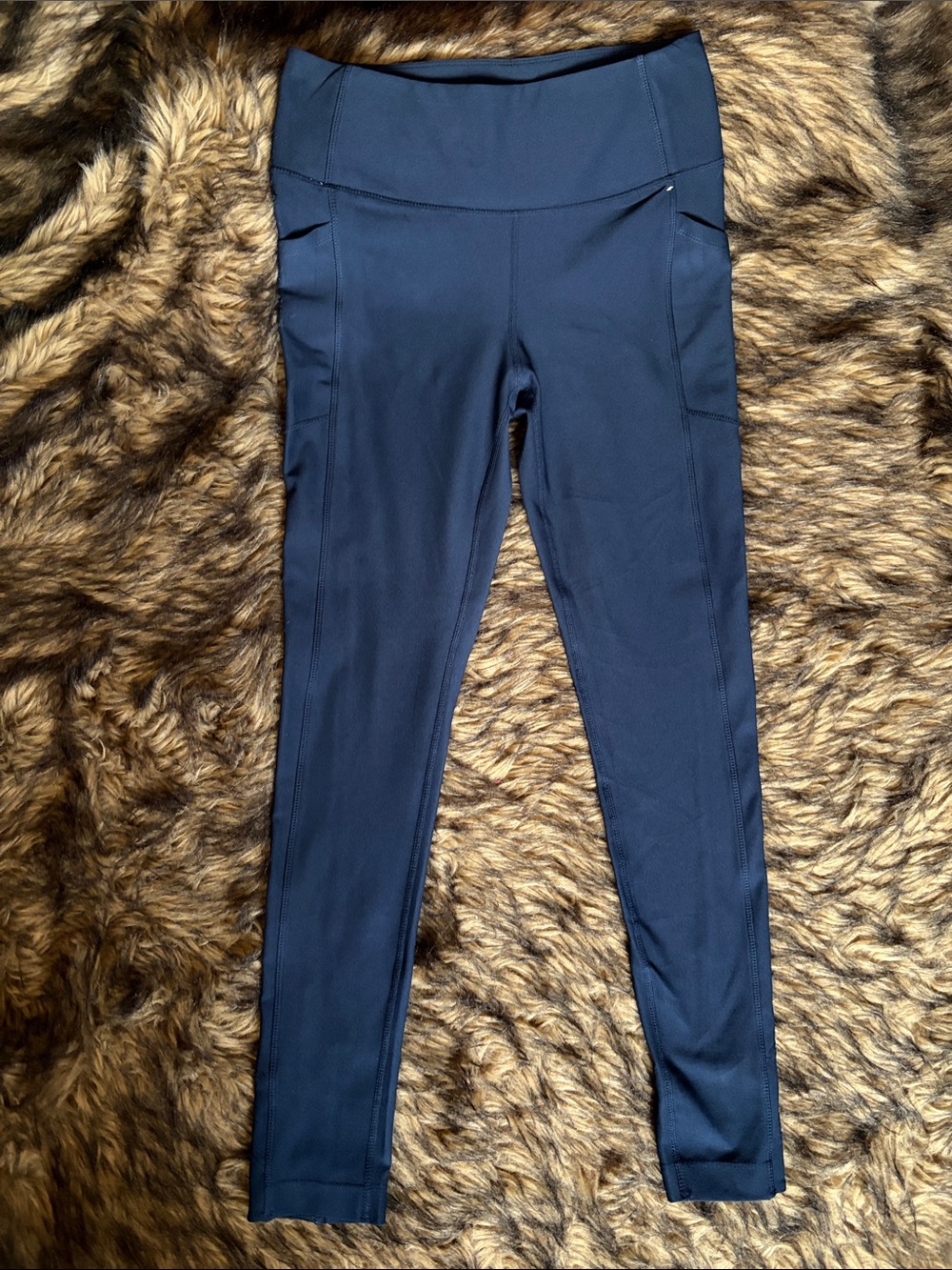 Mondetta Performance + Luxury Navy High Rise Leggings with Pockets Size Small